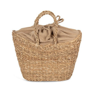 Kimood KINS137 - Eco-friendly half-moon seagrass basket bag