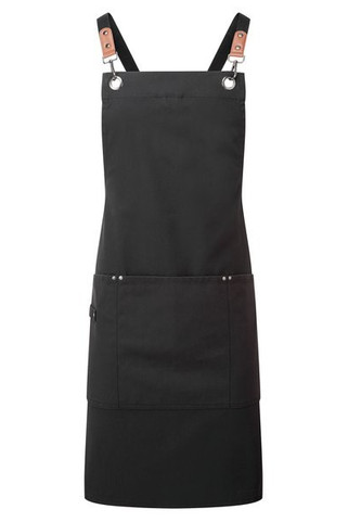 Premier PR182 - Tablier bavette à bretelles croisées dans le dos CLIP N CLASP