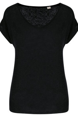 Spasso SP321 - T-shirt col V en lin femme