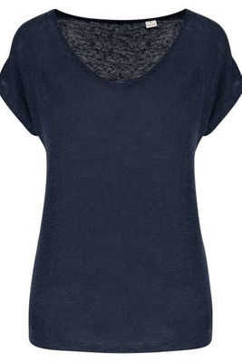 Spasso SP321 - Ladies' V-neck linen t-shirt