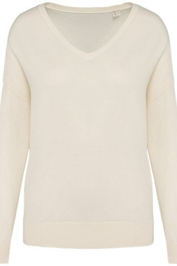Spasso SP921 - Pull écoresponsable col V en lyocell femme