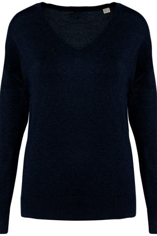 Spasso SP921 - Eco-friendly ladies’ V-neck lyocell jumper