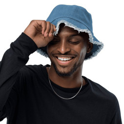 Capstone Distressed Denim Bucket Hat - Bob en jean effet usé