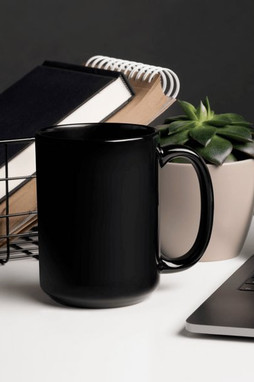 Black Glossy Mug 15 oz - Egotier 300-9324