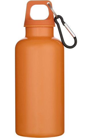 Oregon 400 ml einfarbige RS-zertifizierte Trinkflasche aus recyceltem Kunststoff mit Karabinerhaken  - EgotierPro 100863