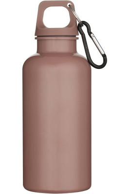 Oregon 400 ml solid colour RCS recycled plastic water bottle with carabiner  - EgotierPro 100863