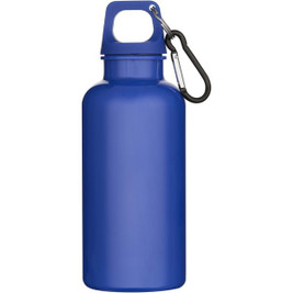 Oregon 400 ml solid colour RCS recycled plastic water bottle with carabiner  - EgotierPro 100863