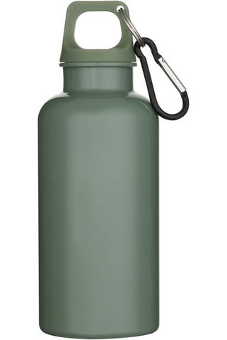 Bouteille d’eau Oregon de 400 ml en plastique recyclé uni certifié RCS avec mousqueton  - EgotierPro 100863