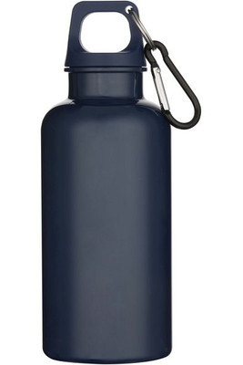 Oregon 400 ml solid colour RCS recycled plastic water bottle with carabiner  - EgotierPro 100863