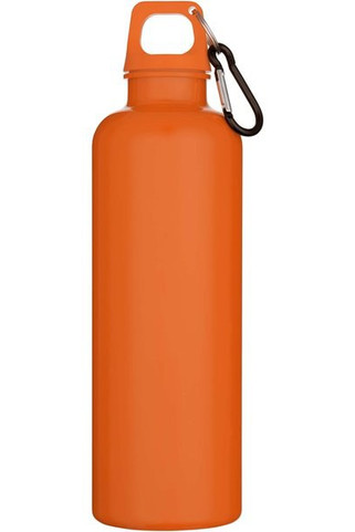 Oregon 750 ml einfarbige RS-zertifizierte Wasserflasche aus recyceltem Kunststoff mit Karabinerhaken   - EgotierPro 100878