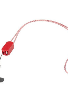 Anser recycled plastic smartphone lanyard with 27W 5-in-1 built-in cable - EgotierPro 124494