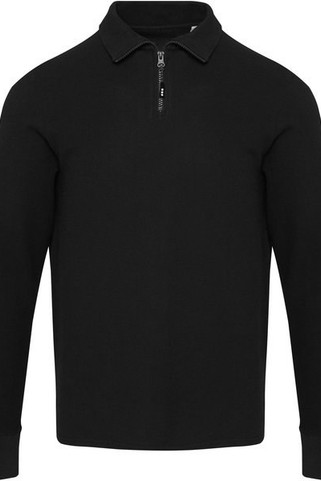 Elevate 39551 - Polo unisexe Zeus à manches longues et demi fermeture éclair