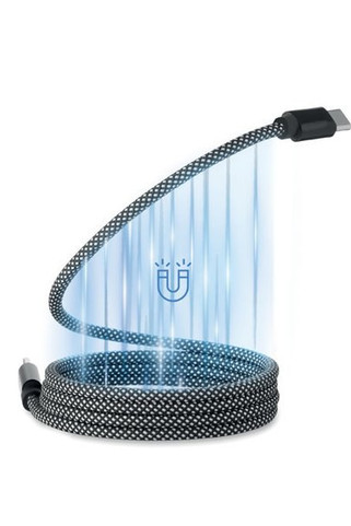 BRAID Braided magnetic cable in RPET - GiftRetail MO2778