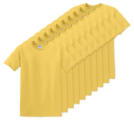 Pack of 10 Gildan 5000 - Premium Heavy Cotton Classic Fit T-Shirt for Adults