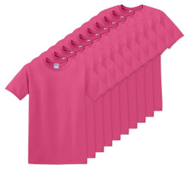 Pack of 10 Gildan 5000 - Premium Heavy Cotton Classic Fit T-Shirt for Adults