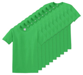Pack of 10 Gildan 5000 - Premium Heavy Cotton Classic Fit T-Shirt for Adults