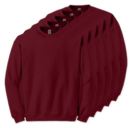 Pack mit 5 Gildan 18000 - Crewneck Sweatshirt