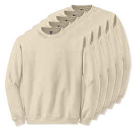 Pack mit 5 Gildan 18000 - Crewneck Sweatshirt