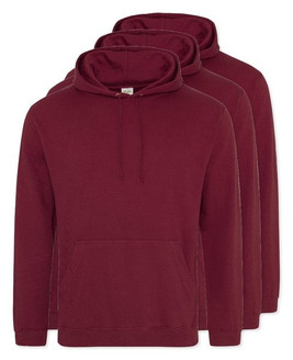 Pack of 3 AWDis Just Hoods JH001 - Unisex Cozy Hooded Sweatshirt for All Seasons