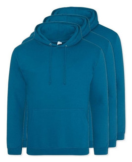 Pack da 3 AWDis Just Hoods JH001 - Felpa con Cappuccio Unisex Elegante e Confortevole