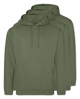 Pack of 3 AWDis Just Hoods JH001 - Unisex Cozy Hooded Sweatshirt for All Seasons
