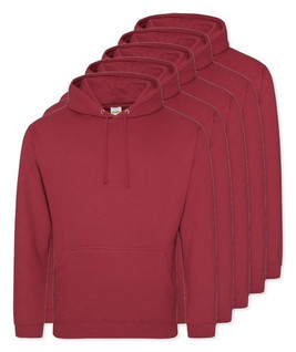 Pack of 5 AWDis Just Hoods JH001 - Unisex Cozy Hooded Sweatshirt for All Seasons