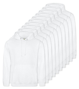 Pack of 10 AWDis Just Hoods JH001 - Unisex Cozy Hooded Sweatshirt for All Seasons