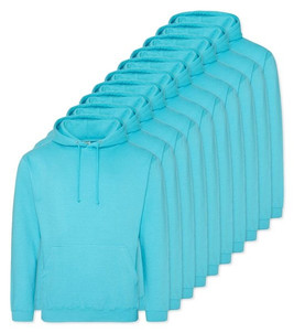 Pack of 10 AWDis Just Hoods JH001 - Unisex Cozy Hooded Sweatshirt for All Seasons