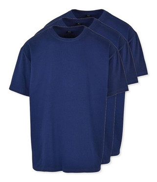 Build Your Brand BY102x3 - Classic Comfort Oversized Cotton T-Shirt for Men