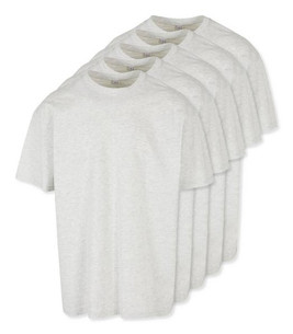 Pack of 5 Build Your Brand BY102 - Classic Comfort Oversized Cotton T-Shirt for Men