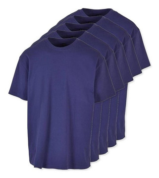 Build Your Brand BY102x5 - Classic Comfort Oversized Cotton T-Shirt for Men