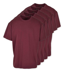 Pack mit 5 Build Your Brand BY102 - Komfortables Oversize T-Shirt für Herren