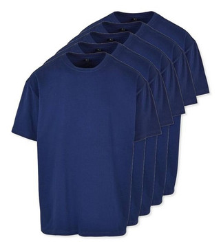 Build Your Brand BY102x5 - Classic Comfort Oversized Cotton T-Shirt for Men