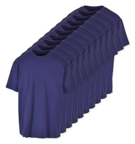 Pack of 10 Build Your Brand BY102 - Classic Comfort Oversized Cotton T-Shirt for Men
