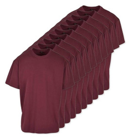 Pack of 10 Build Your Brand BY102 - Classic Comfort Oversized Cotton T-Shirt for Men