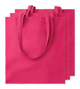 Pack of 3 GiftRetail MO9268 - COTTONEL COLOUR Eco-Friendly 140gsm Cotton Shopping Tote Bag