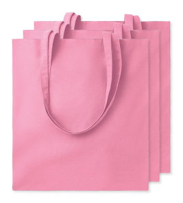 Pack of 3 GiftRetail MO9268 - COTTONEL COLOUR Eco-Friendly 140gsm Cotton Shopping Tote Bag