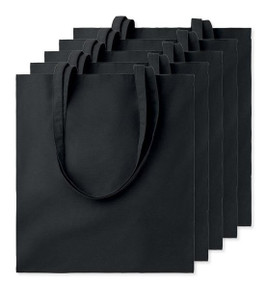 Pack mit 5 GiftRetail MO9268 - COTTONEL COLOUR + Shopping Bag Cotton 140g/m²