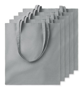 Pack mit 5 GiftRetail MO9268 - COTTONEL COLOUR + Shopping Bag Cotton 140g/m²