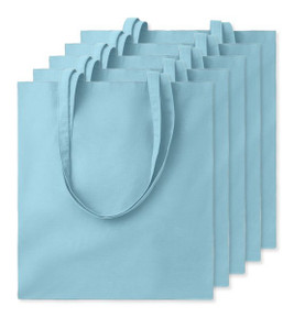 Pack of 5 GiftRetail MO9268 - COTTONEL COLOUR Eco-Friendly 140gsm Cotton Shopping Tote Bag