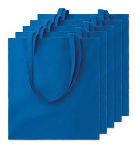 Pack of 5 GiftRetail MO9268 - COTTONEL COLOUR Eco-Friendly 140gsm Cotton Shopping Tote Bag