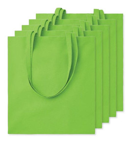 Pack of 5 GiftRetail MO9268 - COTTONEL COLOUR Eco-Friendly 140gsm Cotton Shopping Tote Bag
