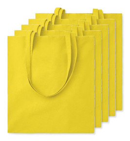 Pack of 5 GiftRetail MO9268 - COTTONEL COLOUR Eco-Friendly 140gsm Cotton Shopping Tote Bag