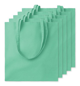 Pack of 5 GiftRetail MO9268 - COTTONEL COLOUR Eco-Friendly 140gsm Cotton Shopping Tote Bag