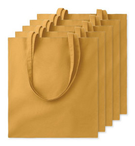 Pack of 5 GiftRetail MO9268 - COTTONEL COLOUR Eco-Friendly 140gsm Cotton Shopping Tote Bag
