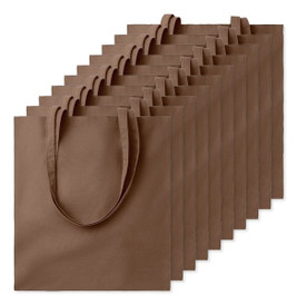 Pack of 10 GiftRetail MO9268 - COTTONEL COLOUR Eco-Friendly 140gsm Cotton Shopping Tote Bag