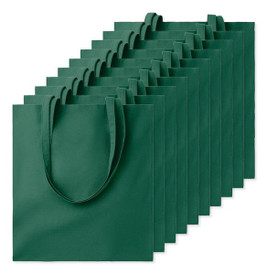 Pack of 10 GiftRetail MO9268 - COTTONEL COLOUR Eco-Friendly 140gsm Cotton Shopping Tote Bag