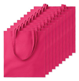 Pack of 10 GiftRetail MO9268 - COTTONEL COLOUR Eco-Friendly 140gsm Cotton Shopping Tote Bag