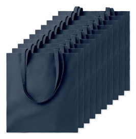 Pack of 10 GiftRetail MO9268 - COTTONEL COLOUR Eco-Friendly 140gsm Cotton Shopping Tote Bag