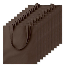 Pack of 10 GiftRetail MO9268 - COTTONEL COLOUR Eco-Friendly 140gsm Cotton Shopping Tote Bag